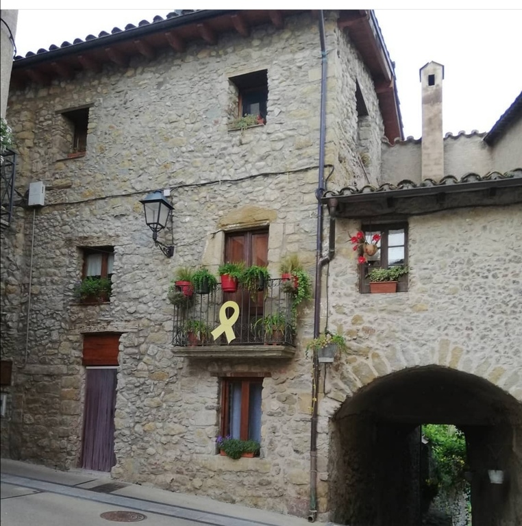 From the street, half of front of the house