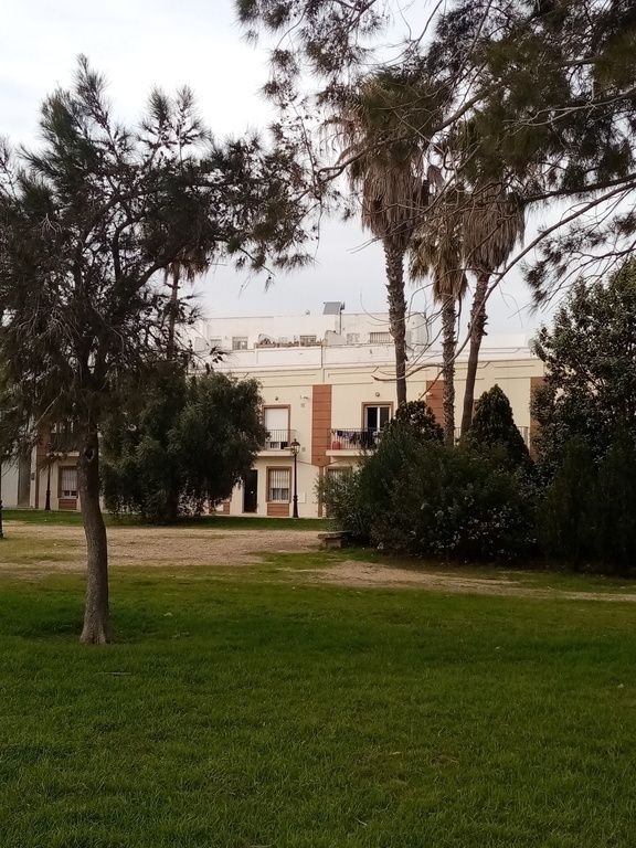 The house in Palmones. View from the park