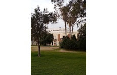 The house in Palmones. View from the park