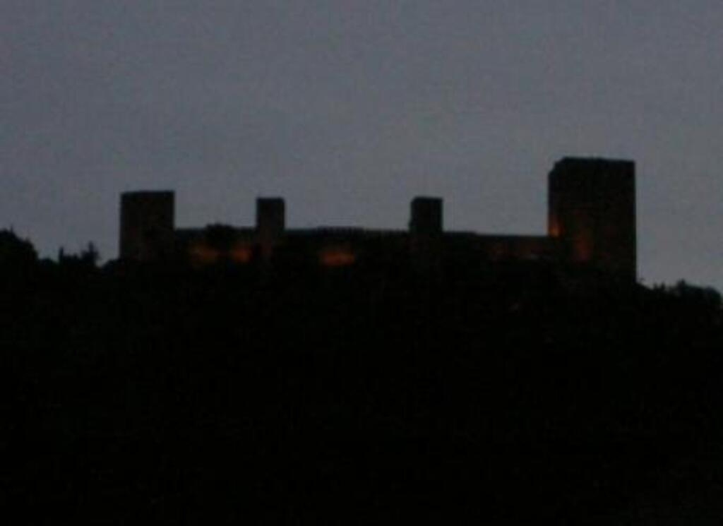 Jaén, night  view of a muslim castle