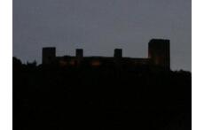 Jaén, night  view of a muslim castle