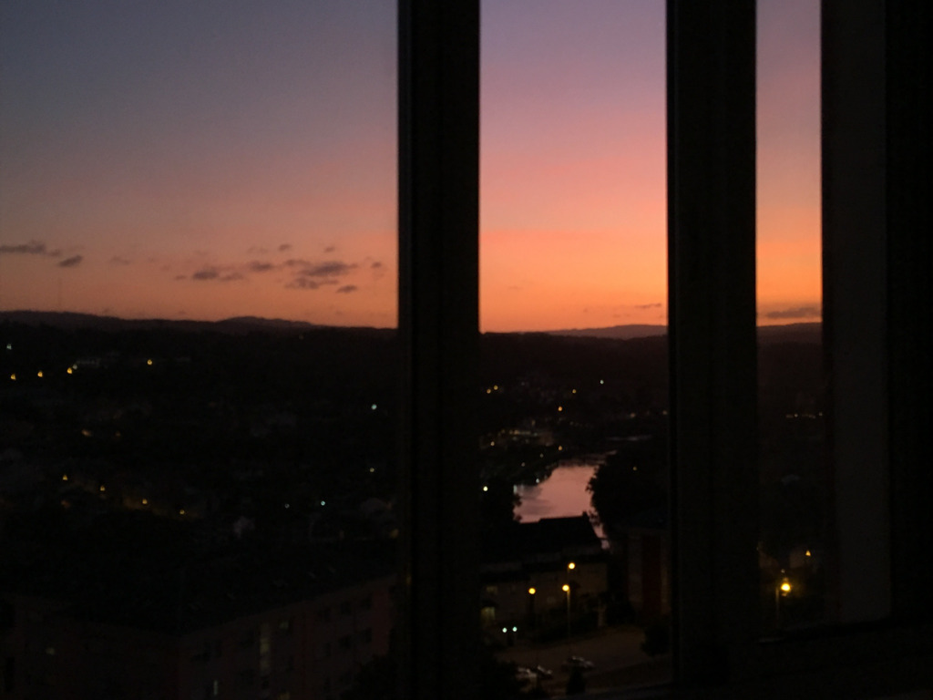 puesta de sol desde la galeria