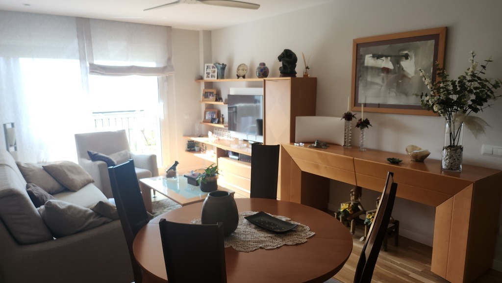 Living room and dining room