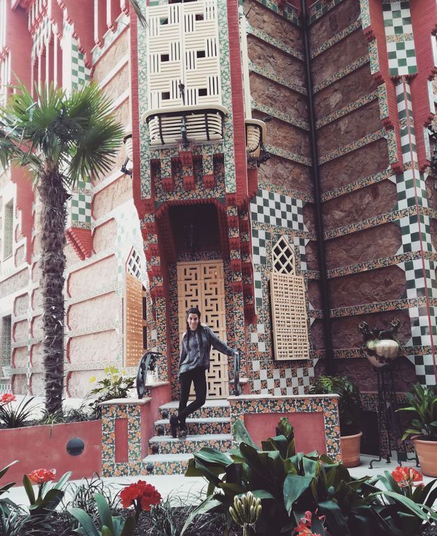 Minerva visiting Casa Vicens in Barcelona - first house designed by Gaudí