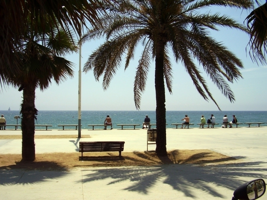 Bogatell beach (at the end of Rambla del Poblenou)