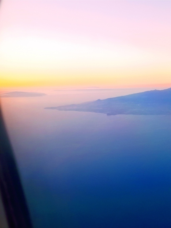 Aerial view of a few Canary Islands: Tenerife, La Gomera & La Palma