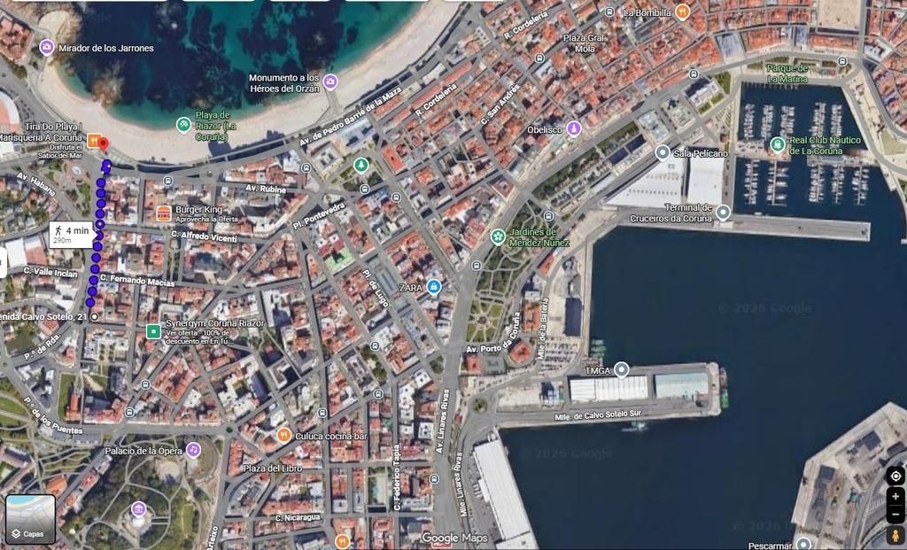 Distancia a la playa
