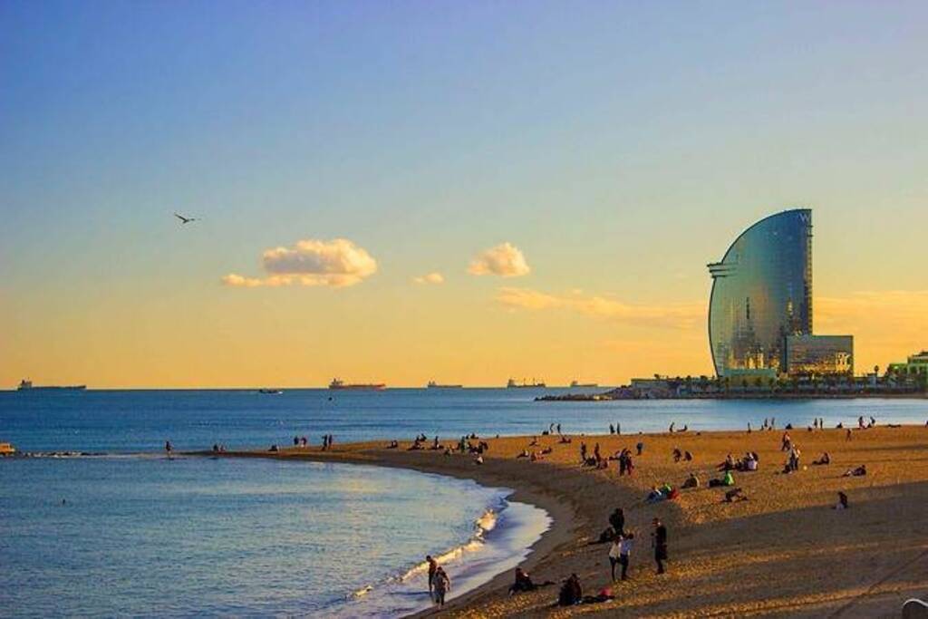 Barcelona beach (35 min by metro)