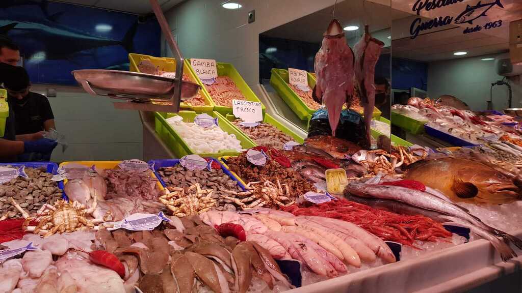 Mariscos y pescados forman parte de la dieta de la zona.