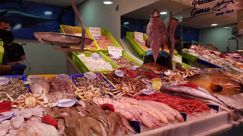 Mariscos y pescados forman parte de la dieta de la zona.