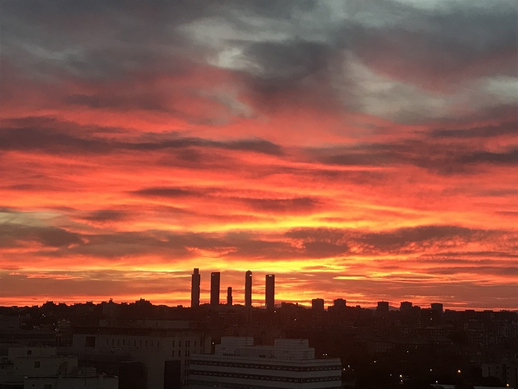 Stunning sunset viewed from the living room