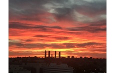Stunning sunset viewed from the living room