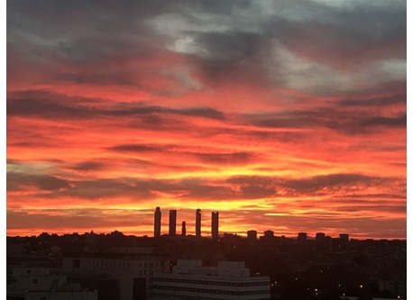 Stunning sunset viewed from the living room