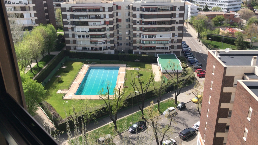 View on one of the two swimming pools