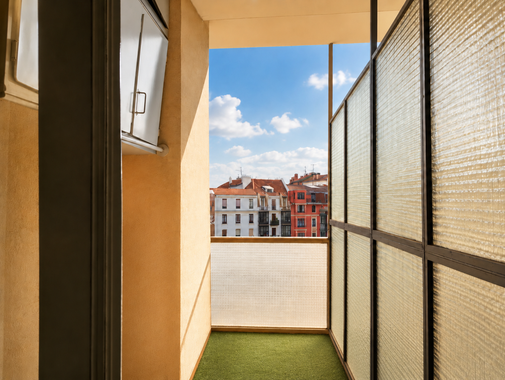 Private balcony with open city views