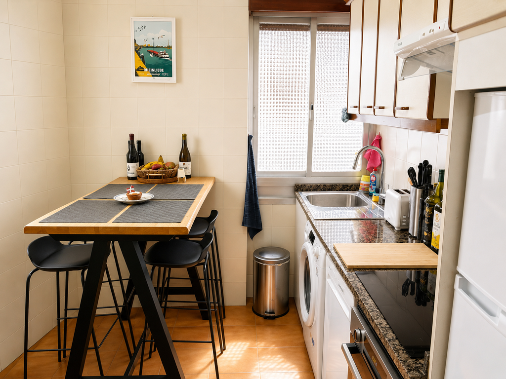 Cozy kitchen corner perfect for breakfast or lunch or dinner