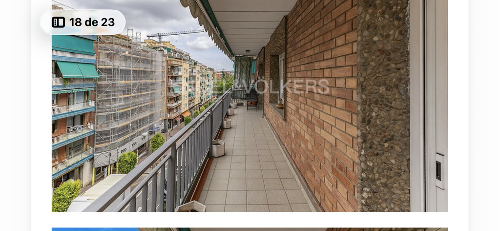 Balcón con salida des de el comedor y sala de estar