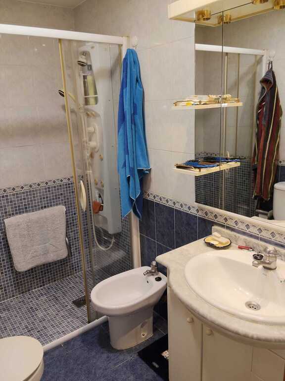 Baño con ducha y columna de hidromasaje.