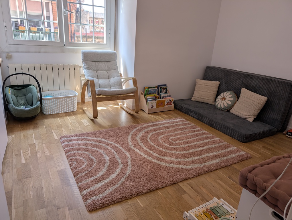 Currently the playroom/reading room, the sofa can open into a bed creating another dormitory