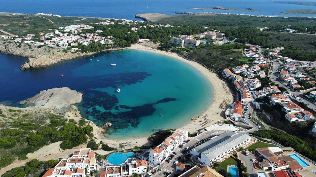 Arenal Beach - just 5 minute walk, we in the bottom left of the photo so in an elevated position with incredible views