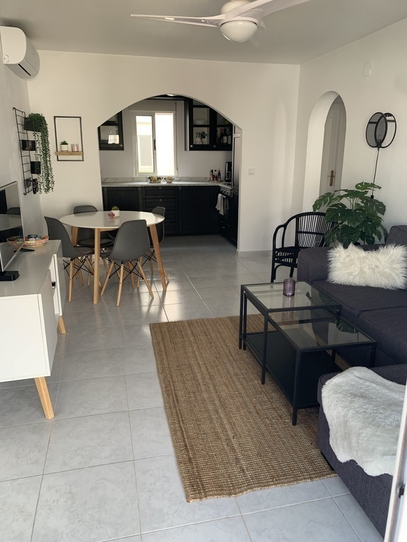 Living room and kitchen. Sofa bed for 2 people.