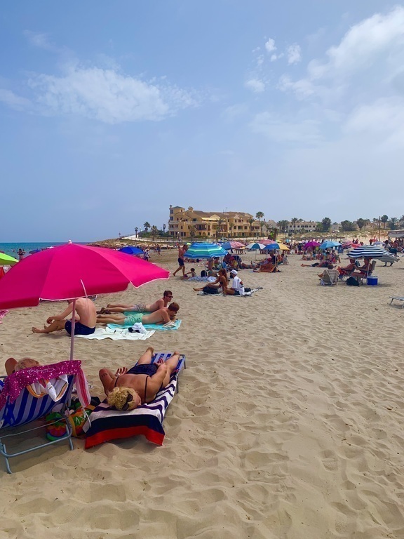 La Zenia beach. One of our many beaches in the area, 10 min by bicycle.