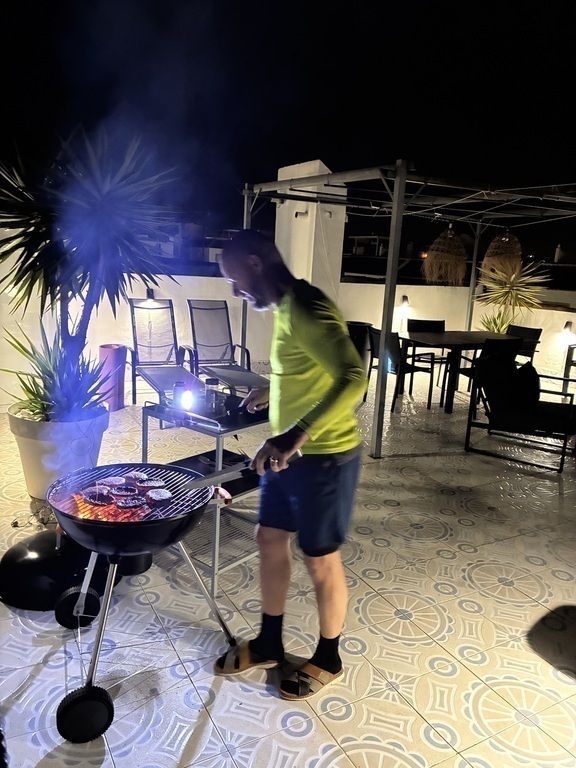 BBQ in winter at our roof terrace. 