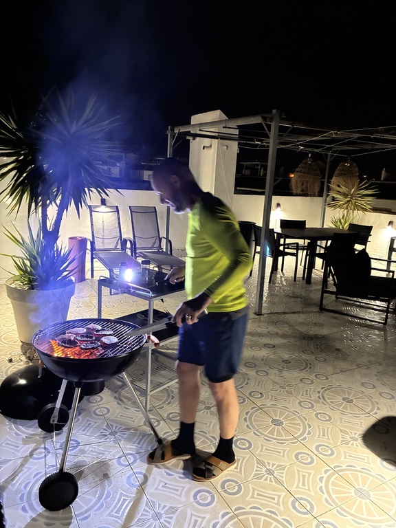 BBQ in winter at our roof terrace. 