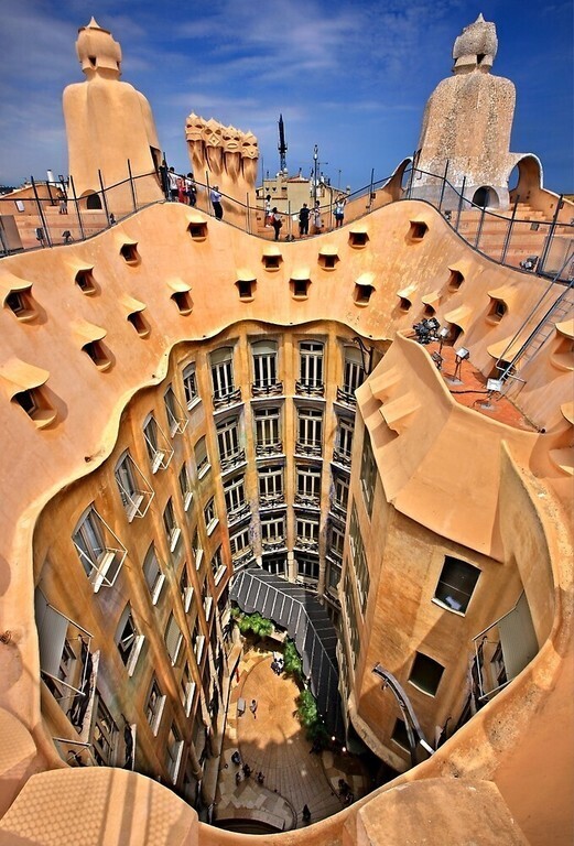 Gaudí's Casa Pedrera (easily reachable by metro)