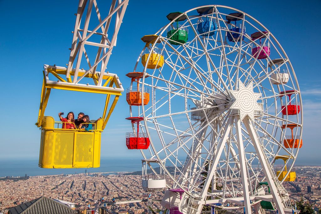 TIBIDABO amusement park (you need to take a metro and then commute to a shuttle that takes you directly to TIBIDABO)
