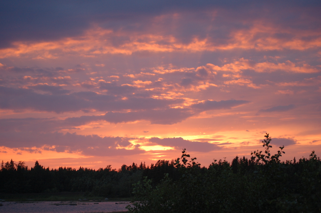 The evening view to the west.