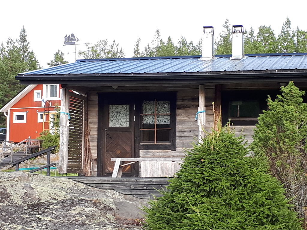 The log house with traditional sauna and one room