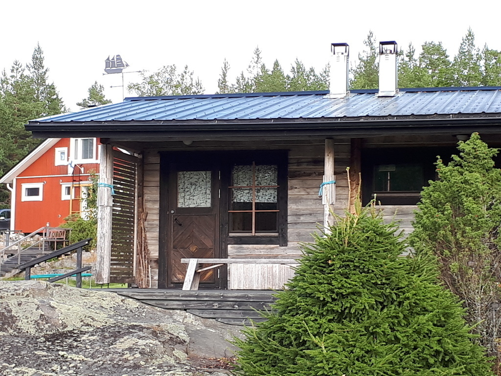 The log house with traditional sauna and one room
