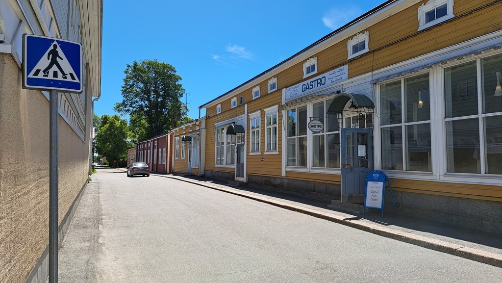 Wooden houses, narrow streets 