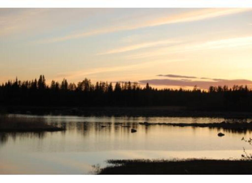 The evening view to the west