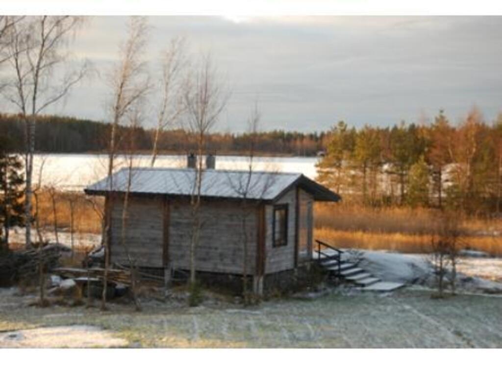 The log house with the sauna and one room