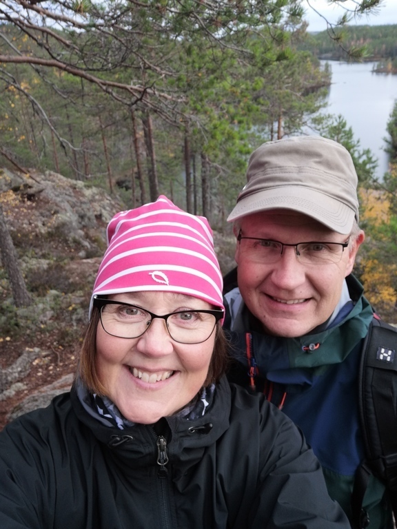 Minna and Jussi in Repovesi National park