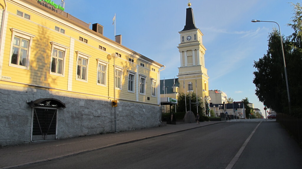 Old buildings and church in the town centre
