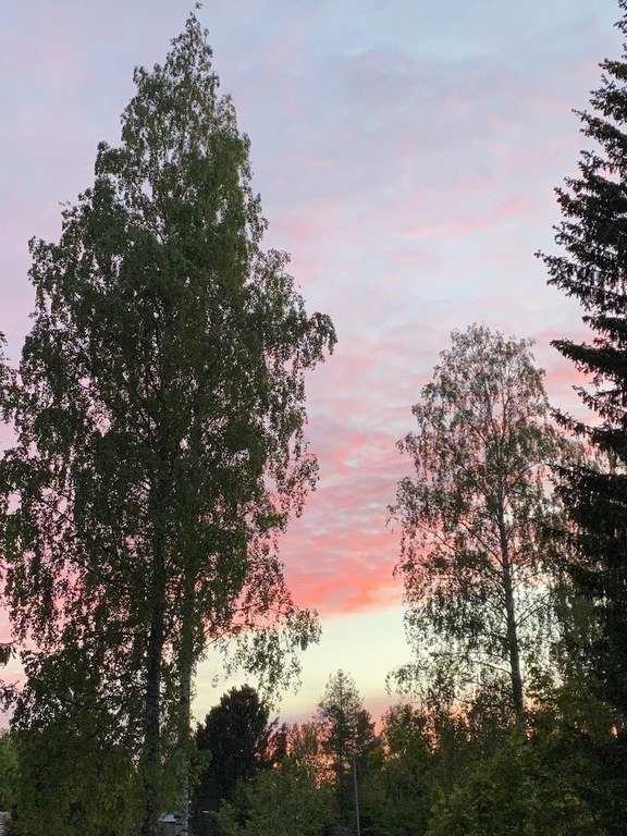 Sunset at 11 o'clock in June