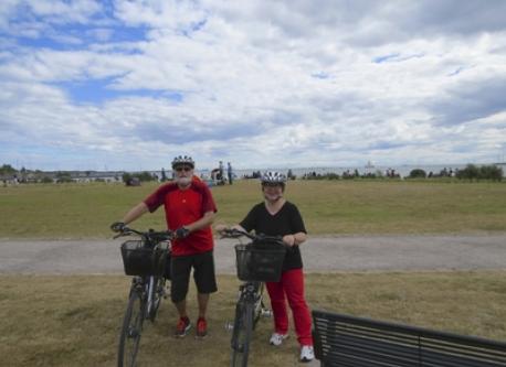 We love to ride a bike. This picture is from Helsinki sea shore summer 2013