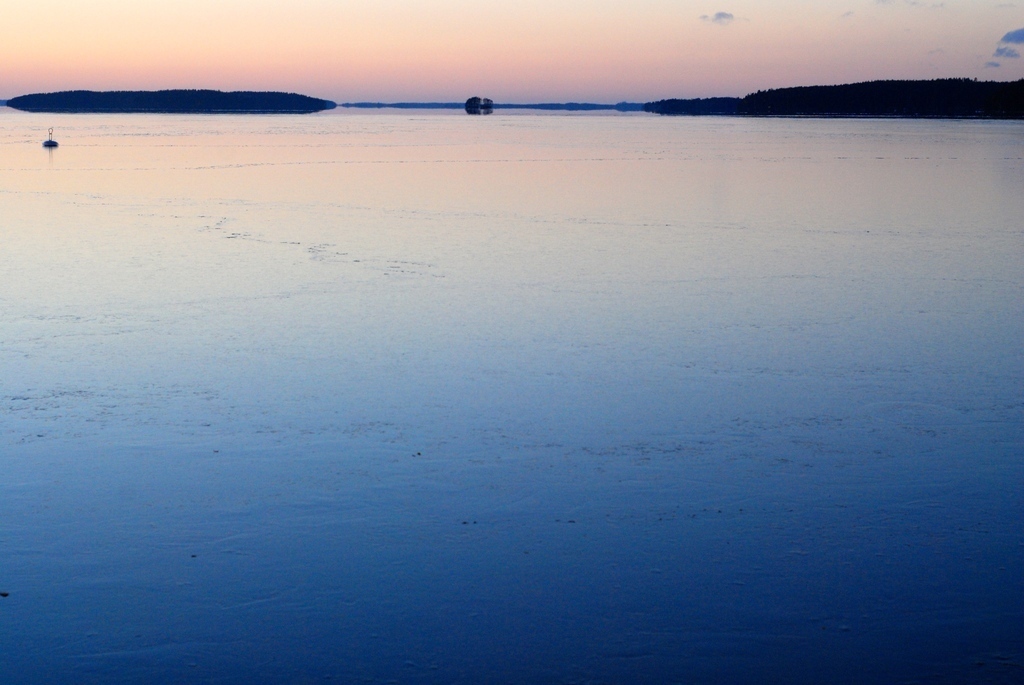 The view of the lake in January.