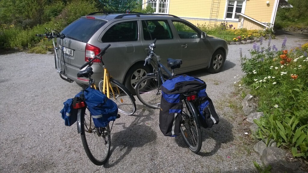 Our car and two bikes