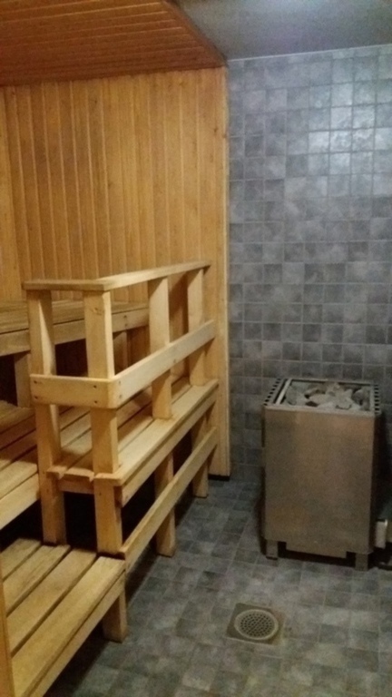 the sauna