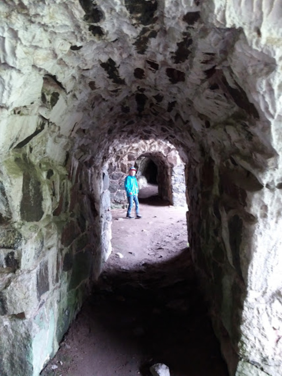 Exploring in tunnels of Suomenlinna