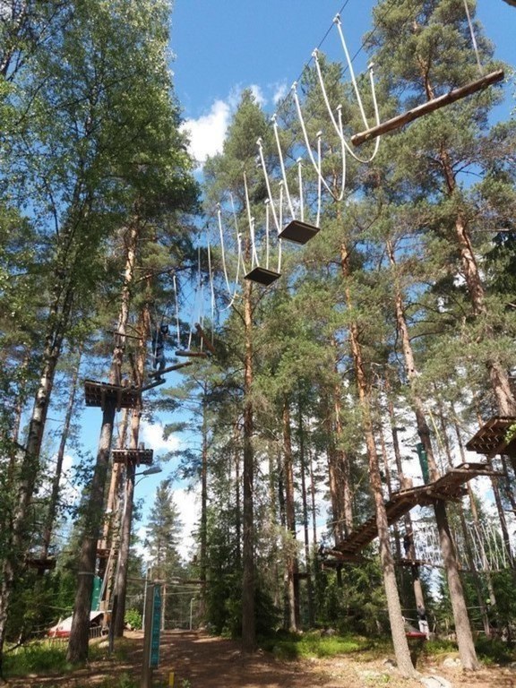 Our son in the adventure park Seikkailusveitsi in Hyvinkää, 4km distance from home.