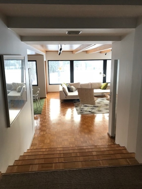 View from entrance hall to living room