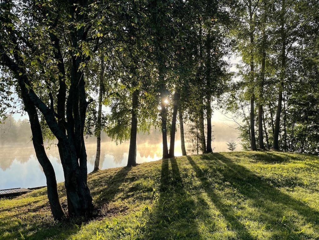 Oulujoki with morning fog.