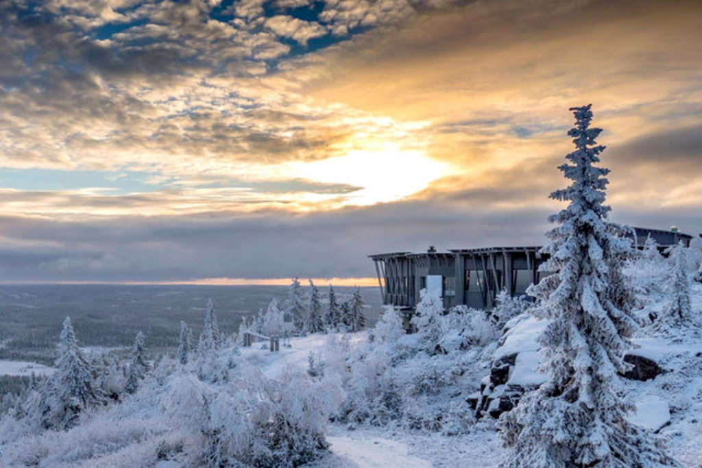 Iso-Syöte skiing/nature resort is 1h 45min drive way. Easily doable as a day trip.