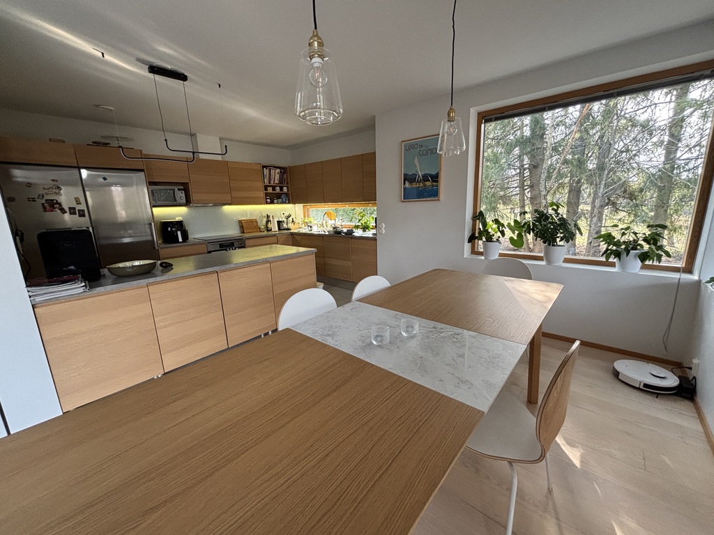 kitchen and large dining table