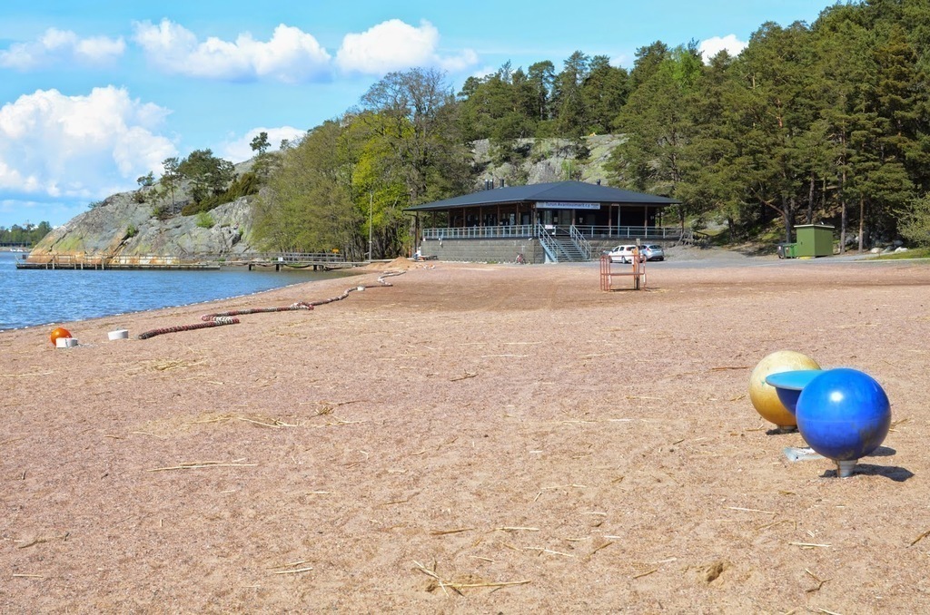 Pieceful sand beach with playground 3 km from our home